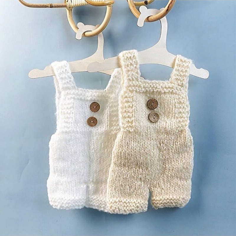 Baby Clothing Boy - Neugeborenen-Fotografie-Requisiten, weicher Mohair-Strick-Strampler, Shorts-Set, Baby-Jungen-Mädchen-Fotoshooting-Outfit, Studio-Kleidung,
