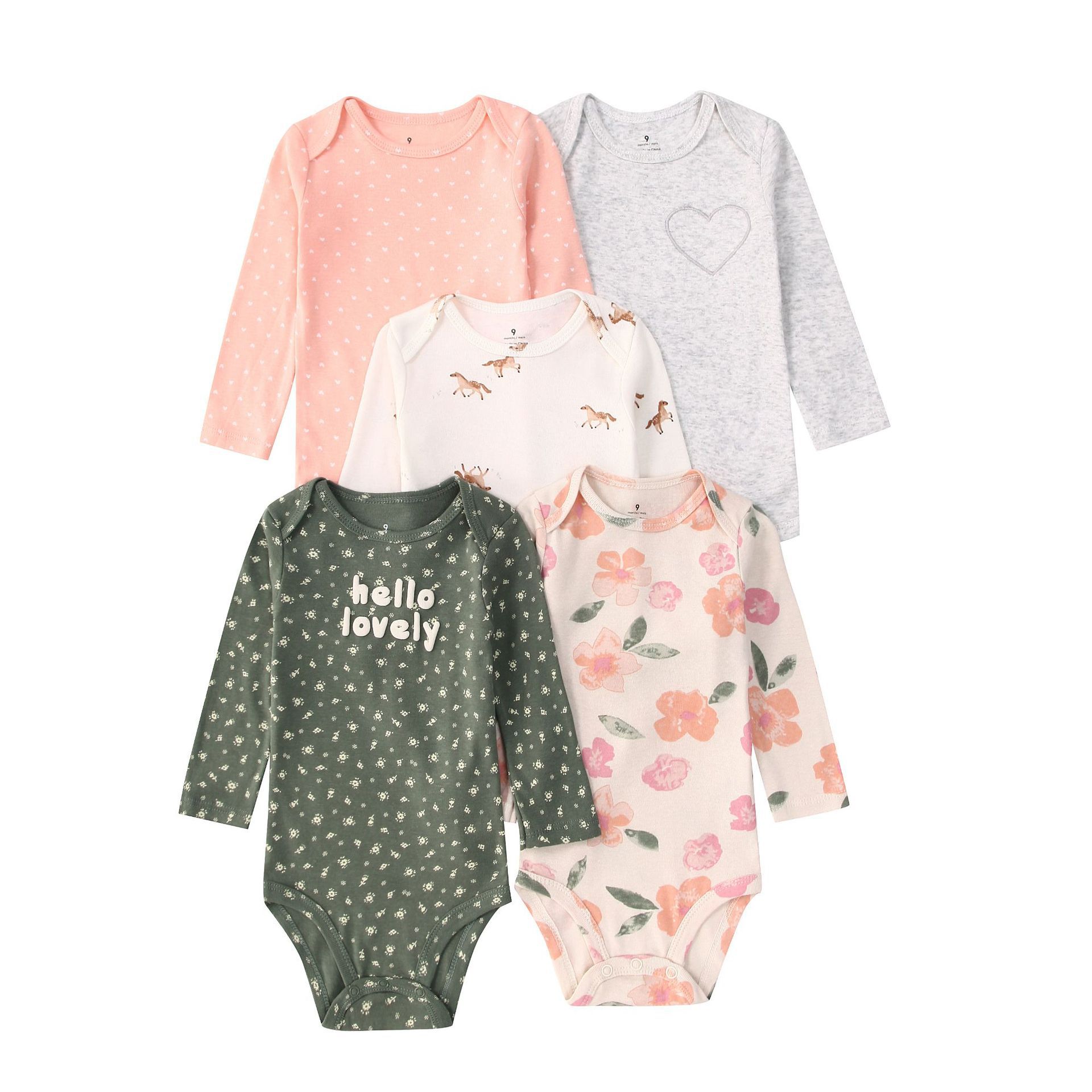 Baby Clothing Gender Neutral - Neugeborenen Baby Body Baumwolle 5PCS Cartoon