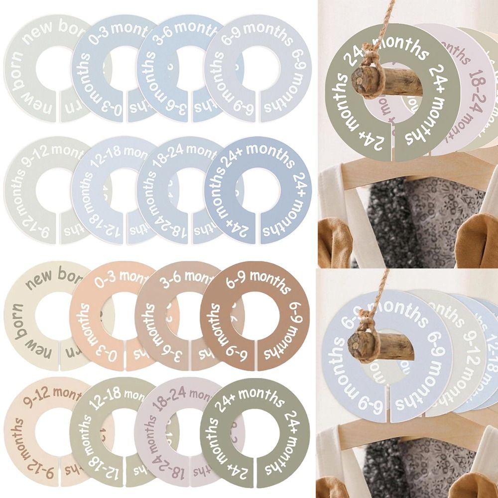 Baby Clothing Hangers - 68/9-teiliges Set Organisationshaken für Babykleidung, Größenmarkierungen